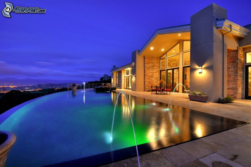 maison de luxe, piscine