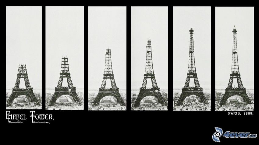 Tour Eiffel, construction, 1889
