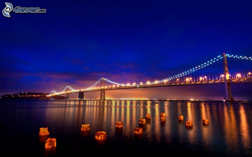 Bay Bridge, pont illuminé