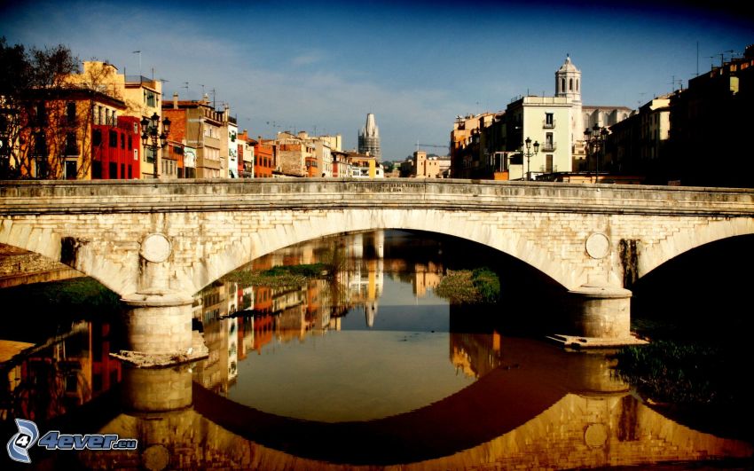 pont de pierre, Gérone, Espagne