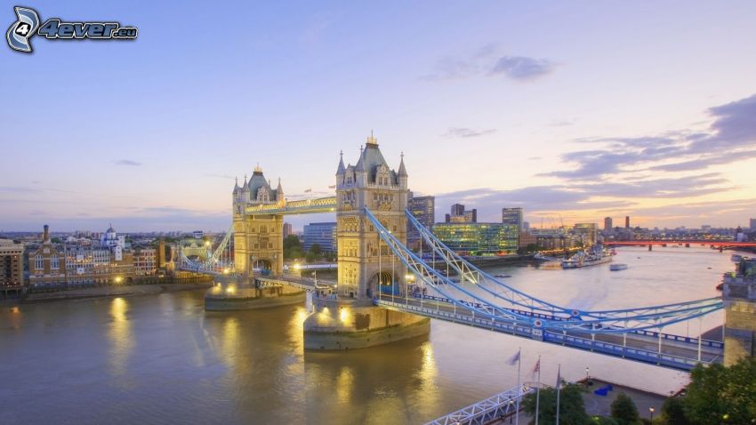 Tower Bridge, Londres, pont, Angleterre, Tamise, rivière