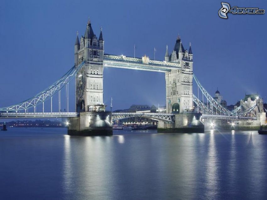 Tower Bridge, pont, Londres, Tamise
