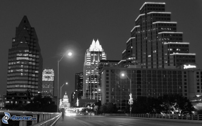 Austin, Texas, ville dans la nuit