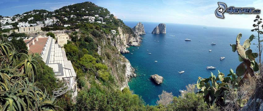 Capri, Italie, une ville côtière