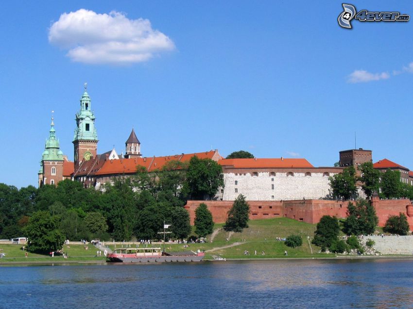 Château de Wawel, Cracovie, rivière