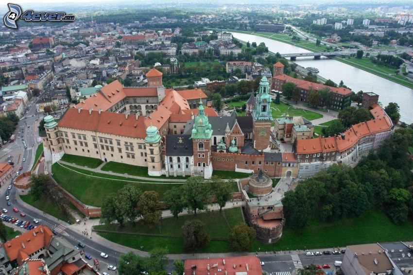 Château de Wawel, Cracovie, rivière