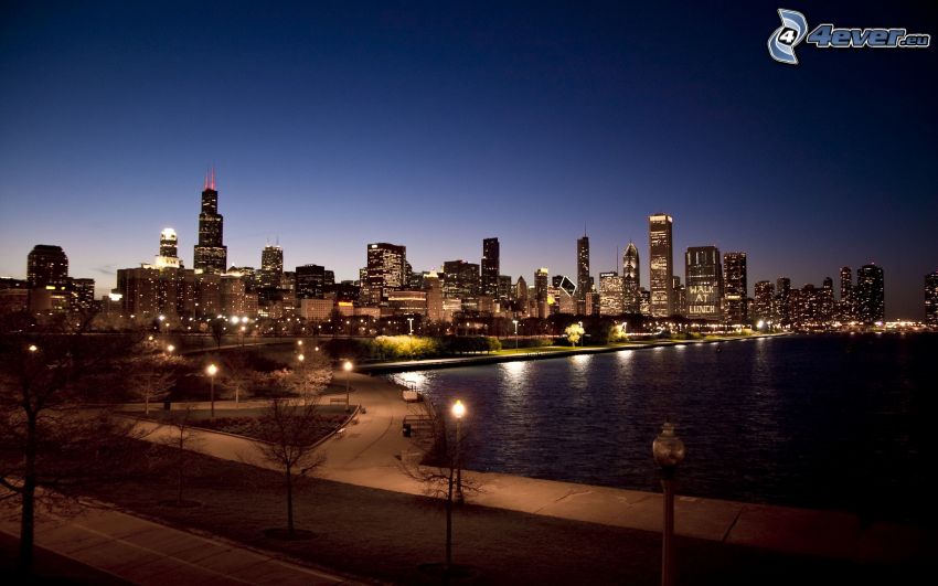 Chicago, USA, soirée