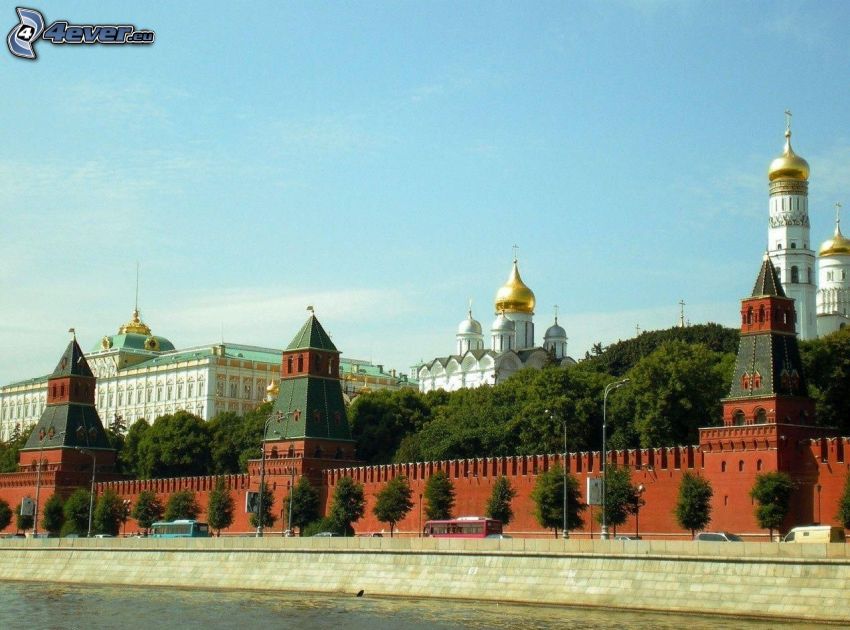 Kremlin, Moscou, bord de l'eau