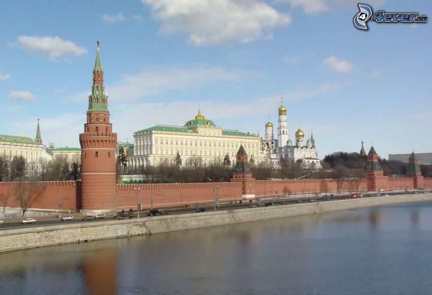 Kremlin, Moscou, Russie, rivière