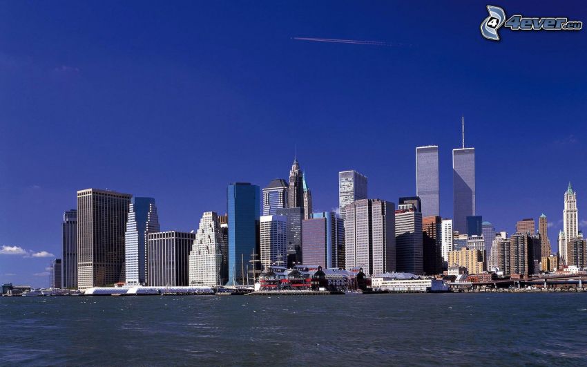 Manhattan, New York, gratte-ciel, World Trade Center