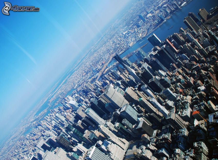 New York, Manhattan, gratte-ciel, USA, vue sur la ville