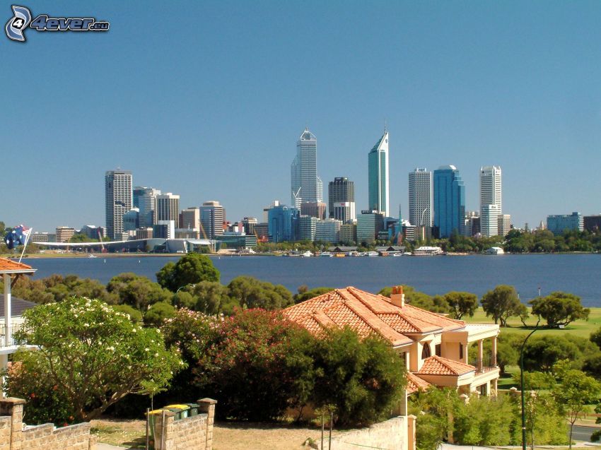 Perth, gratte-ciel, maison de luxe