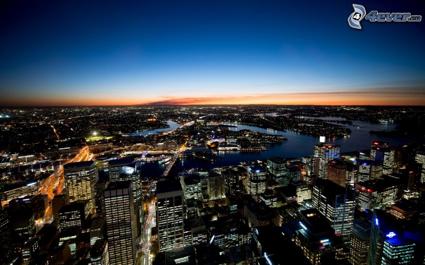 Sydney, ville dans la nuit
