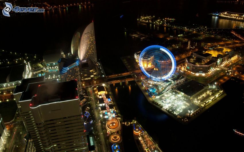 Yokohama, ville dans la nuit, Grande roue
