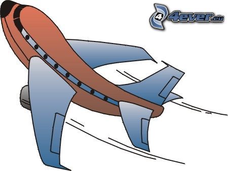 avion, dessin animé