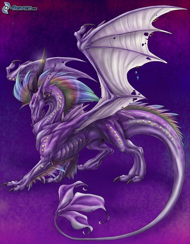 dragon dessiné, conte de fées créature