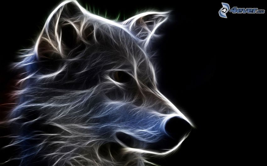 fractal Loup, animaux fractals