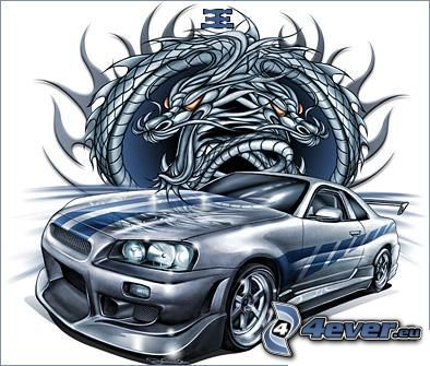 Nissan Skyline GT-R, dessin