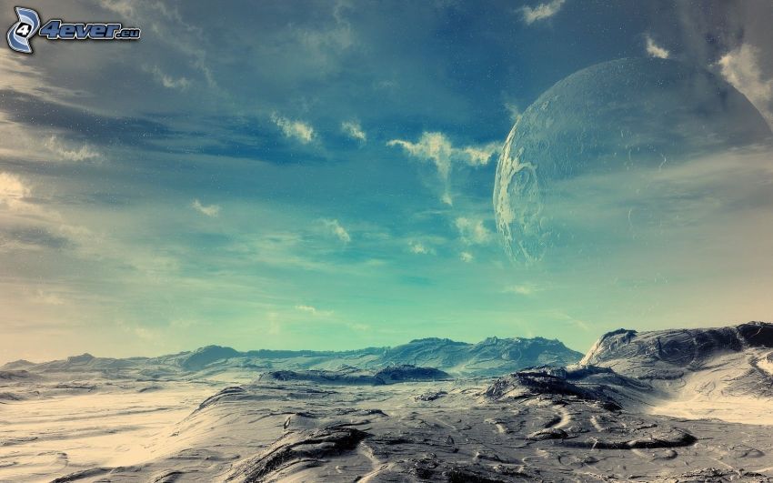 sci-fi paysage, planète