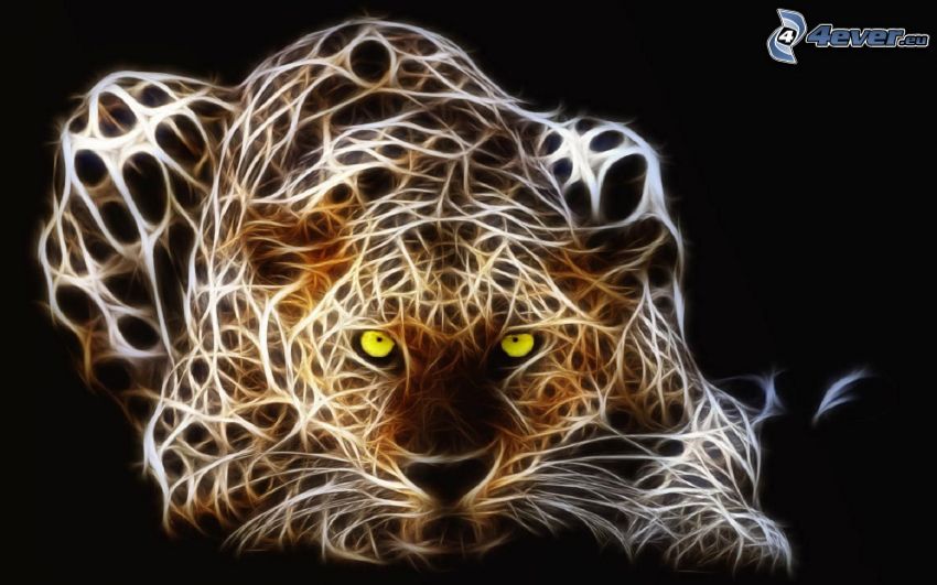 tiger fractale, animaux fractals