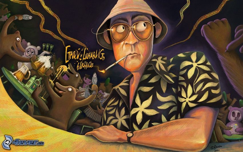 Fear and Loathing in Las Vegas, homme dessiné