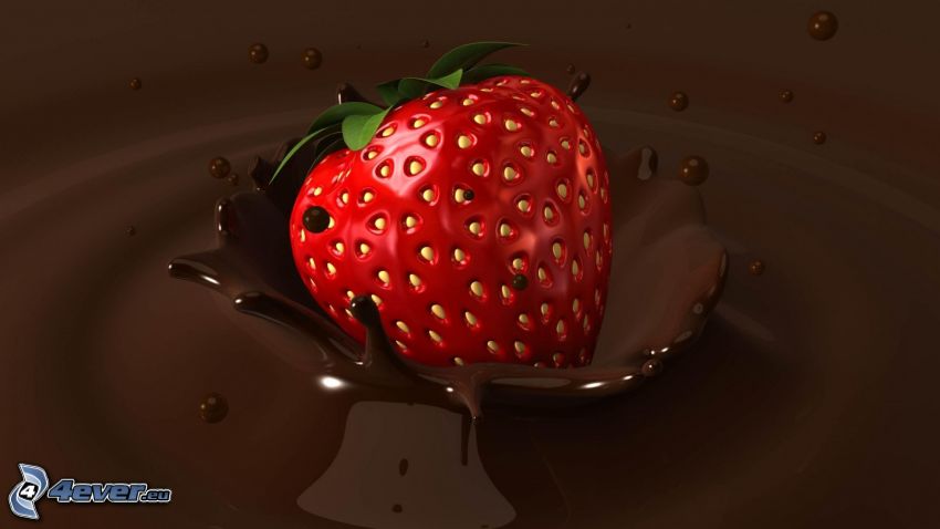 fraises dans le chocolat