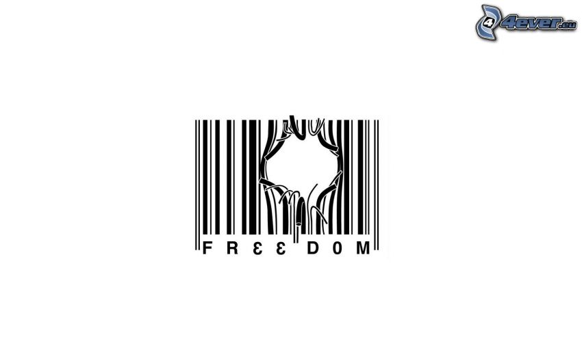 liberté, code à barres