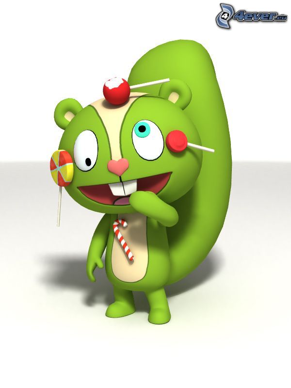 Nutty, Happy Tree Friends, sucette