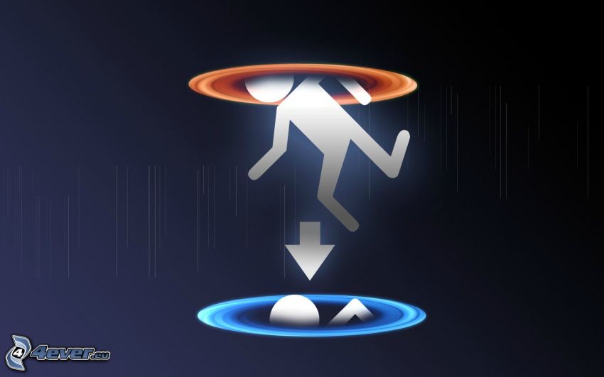 Portal 2, figure, flèche