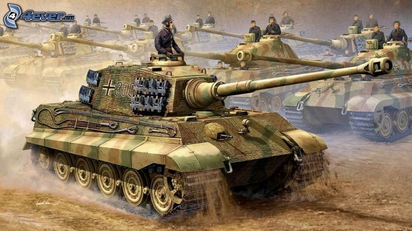 Tiger 2, chars, Wehrmacht, Seconde Guerre mondiale