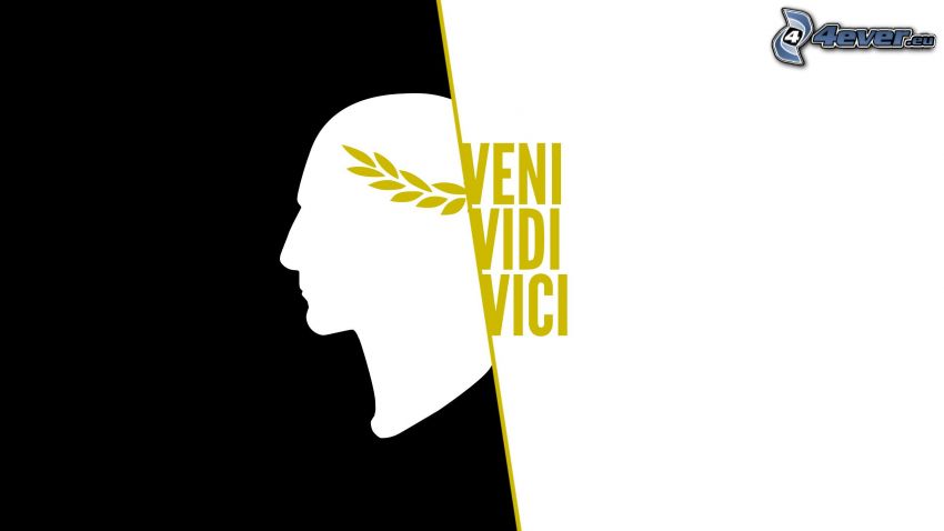 veni, vidi, vici, César, visage, silhouette