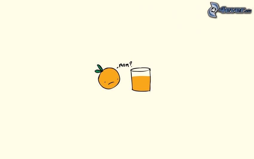 orange, tasse, Jus d'orange