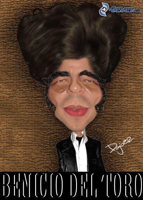 Benicio del Toro, caricature