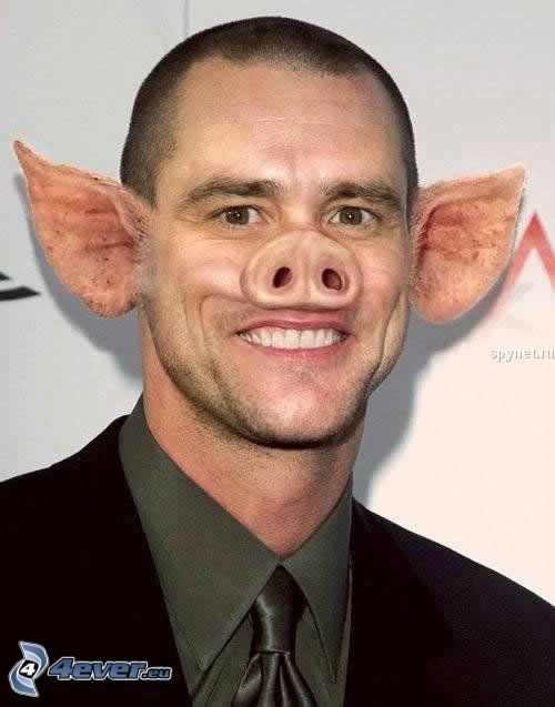 Jim Carrey, cochon