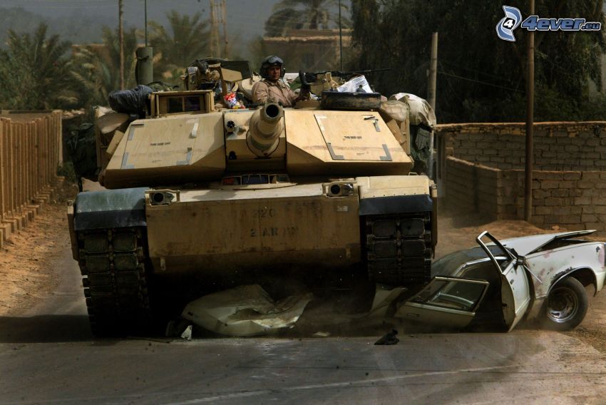 Char de combat vs. voiture, M1 Abrams
