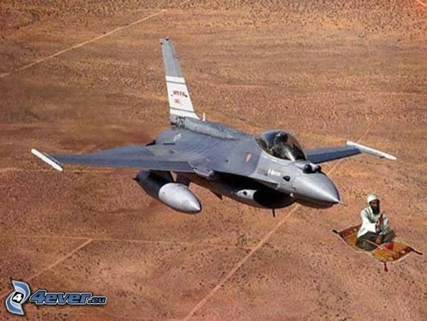 Oussama ben Laden, F-16 Fighting Falcon, tapis volant