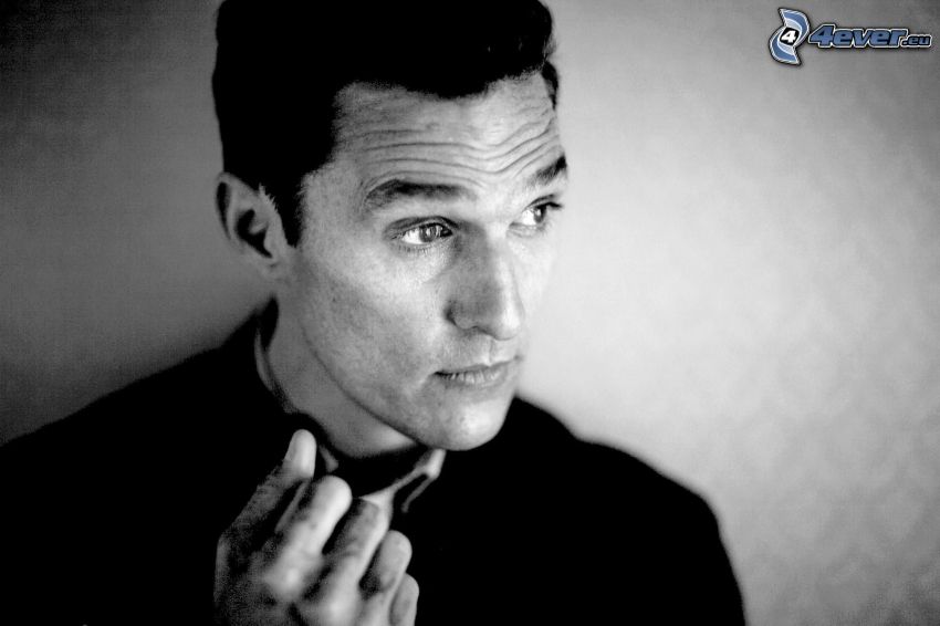 Matthew McConaughey, photo noir et blanc