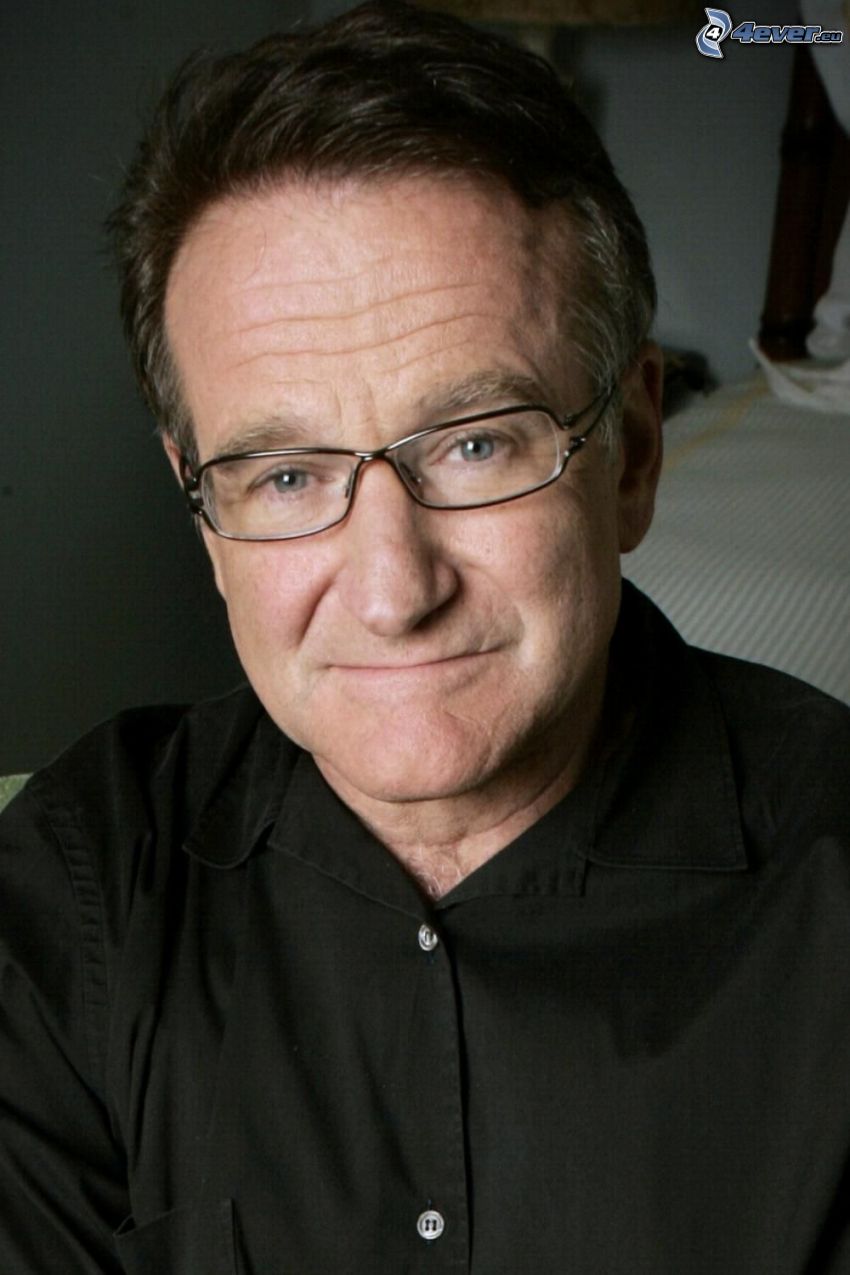 Robin Williams, homme avec des lunettes