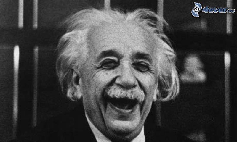 Albert Einstein, rire