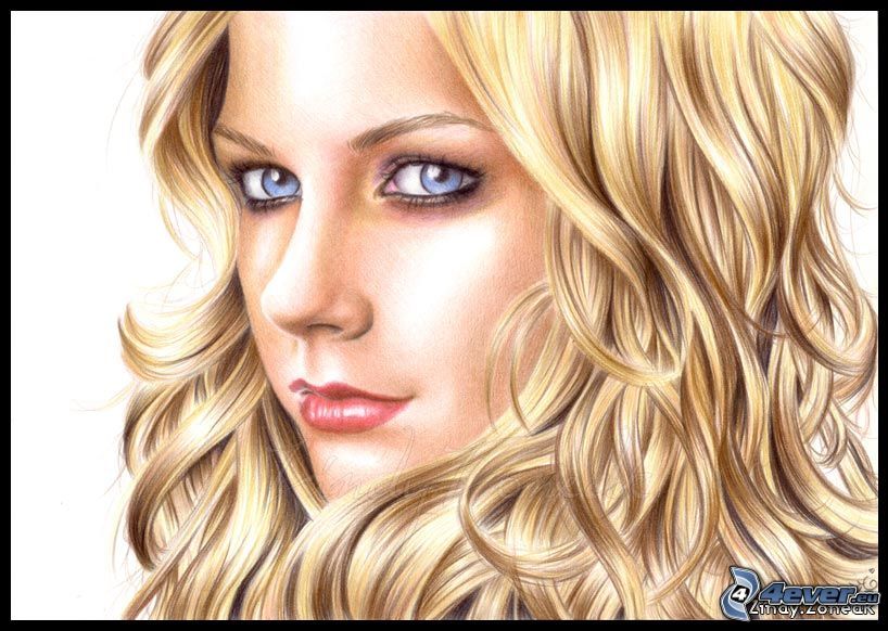 Avril Lavigne, femme dessiné