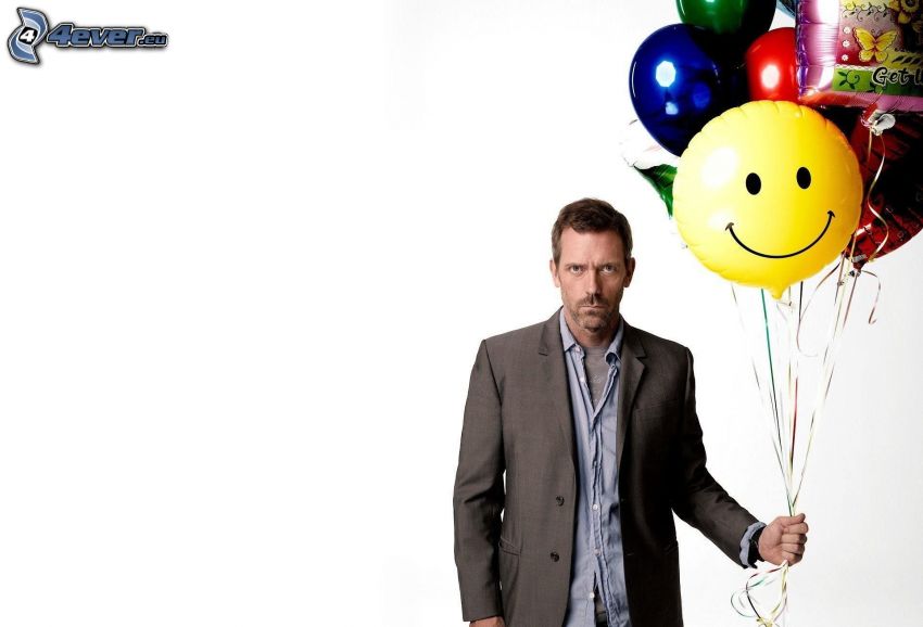 Dr. House, ballons, frimousse