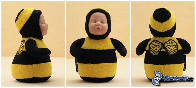 bébé, abeille, costume