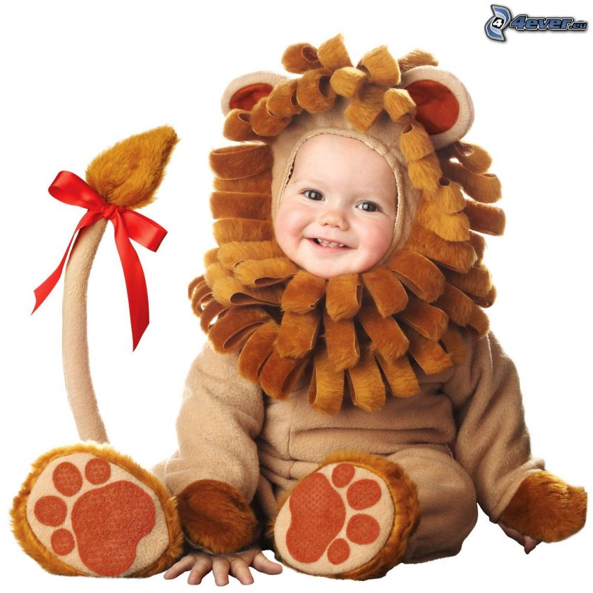 bébé, lion, costume