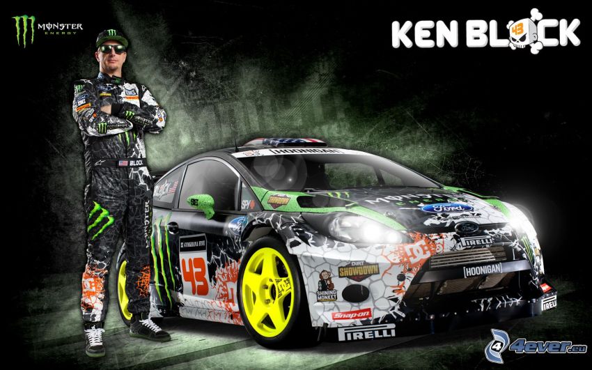 Ken Block, Ford, voiture de course, Monster
