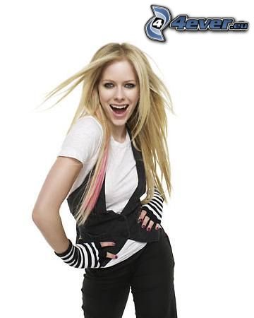 Avril Lavigne, blonde, chanteuse