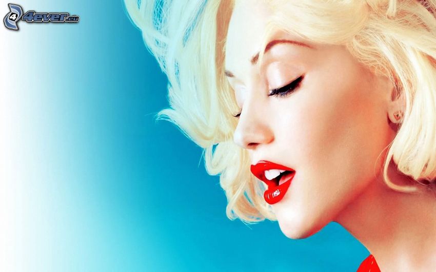 Gwen Stefani, lèvres rouges