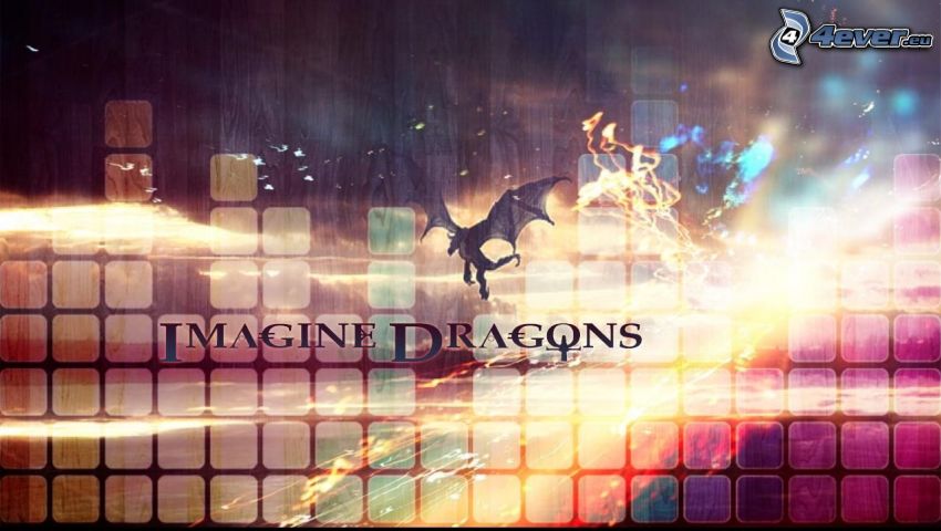 Imagine Dragons, dragon, carrés