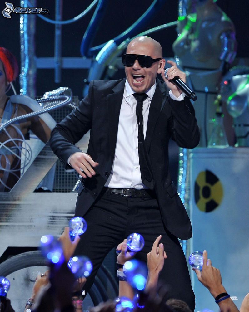 Pitbull, concert, chant