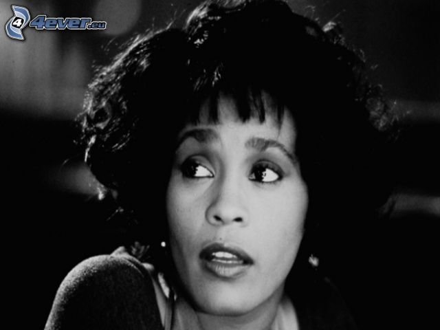 Whitney Houston, photo noir et blanc