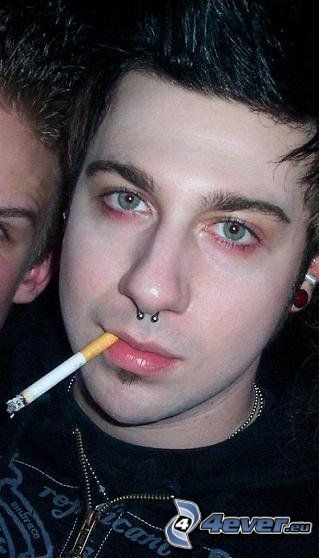 Zacky, homme, cigarette